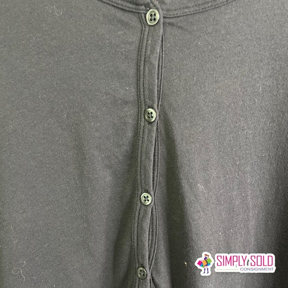 Hartford Women's Long Sleeve Shirt Black 100% Cotton Button Front  4-6 $170 - Picture 3 of 4